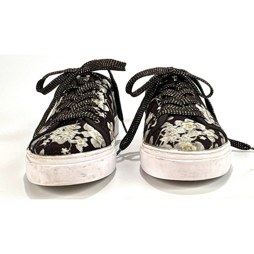Guess Goodone5 Floral Shoes Size 9 Black Tennis Shoe Bloomcore Coquette Sneakers - Picture 3 of 11